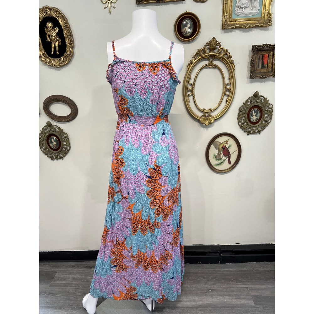 Lani Bohemian Floral Patchwork Maxi Dress Size M